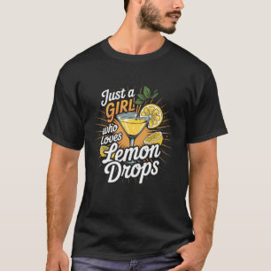 T-shirt Juste Une Fille Qui Aime Les Cocktail Martini Lemo