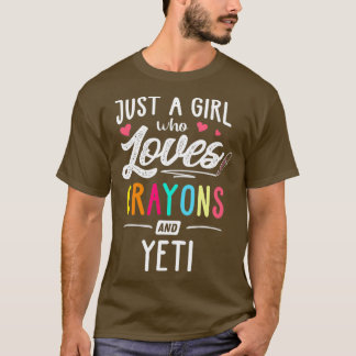 T-shirt Juste Une Fille Qui Aime Les Crayons Et Les Enfant