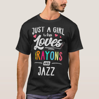 T-shirt Juste Une Fille Qui Aime Les Crayons Et Les Enfant