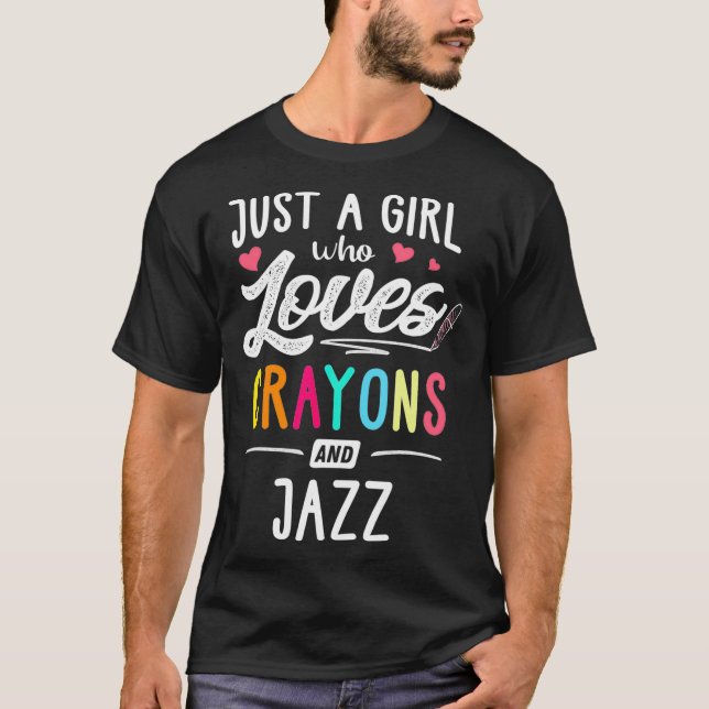 T-shirt Juste Une Fille Qui Aime Les Crayons Et Les Enfant (Devant)