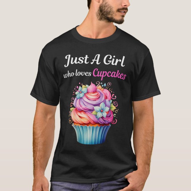 T-shirt Juste Une Fille Qui Aime Les Cupcakes (Devant)