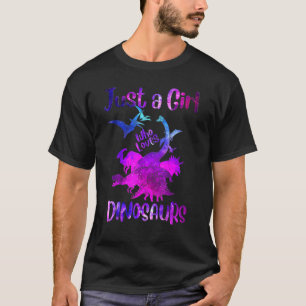 T-shirt Juste une fille qui aime les dinosaures Ados fille