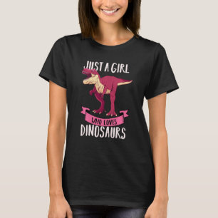 T-shirt Juste Une Fille Qui Aime Les Dinosaures Cute Flora