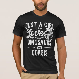 T-shirt Juste Une Fille Qui Aime Les Dinosaures Et Les Cor