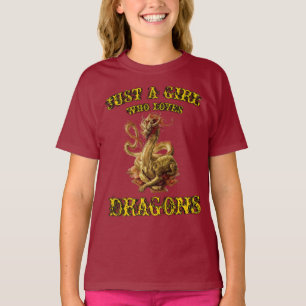 T-shirt Juste Une Fille Qui Aime Les Dragons