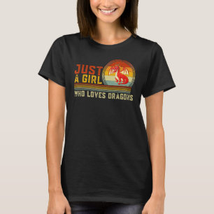 T-shirt Juste Une Fille Qui Aime Les Dragons Gentils Drago