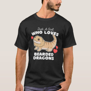 T-shirt Juste Une Fille Qui Aime Les Dragons Portés Mignon
