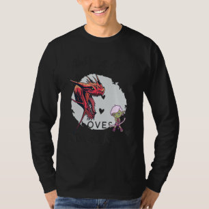 T-shirt Juste une fille qui aime les dragons rouges Fairy