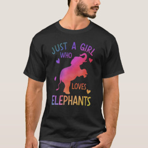 T-shirt JUSTE UNE FILLE QUI AIME LES ÉLÉPHANTS Elephant Gr