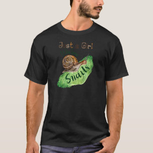 T-shirt Juste Une Fille Qui Aime Les Escargots Citer Pour