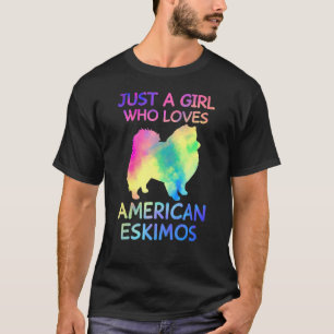 T-shirt Juste Une Fille Qui Aime Les Esquimaux Américains 