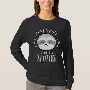T-shirt Juste Une Fille Qui Aime Les Fentes Drôle Mignonne