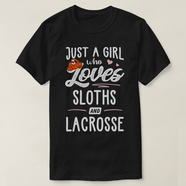 T-shirt Juste Une Fille Qui Aime Les Fentes Et Lacrosse Ca (Design devant)