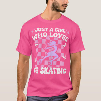 T-shirt Juste Une Fille Qui Aime Les Filles De Patinage Su