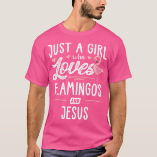 T-shirt Juste Une Fille Qui Aime Les Flamants roses Et Jés