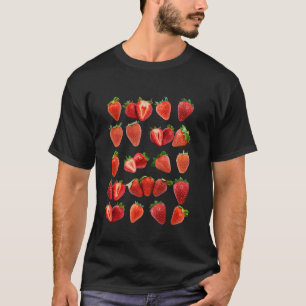 T-shirt Juste une fille qui aime les fraises Mignon Amour