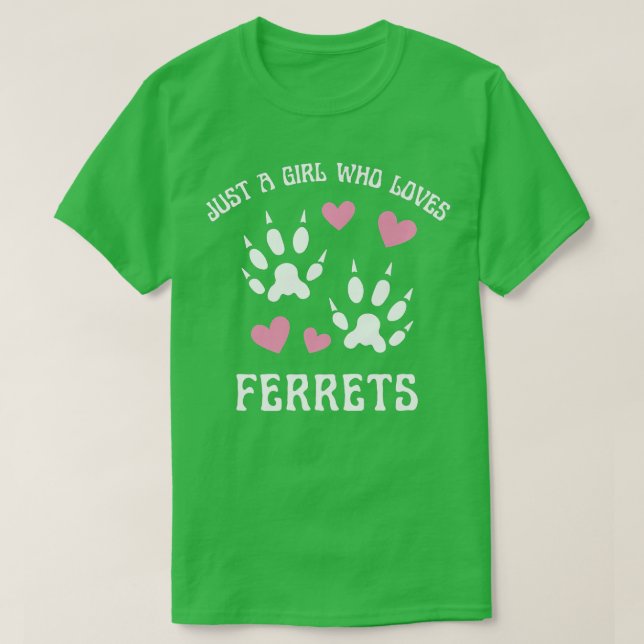 T-shirt Juste une fille qui aime les furets femmes mignonn (Design devant)