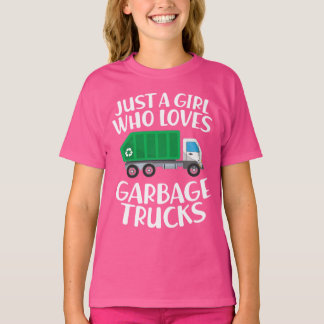 T-shirt Juste Une Fille Qui Aime Les Garbage Trucks