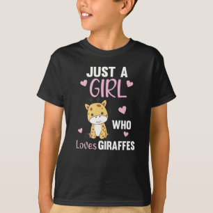 T-shirt Juste Une Fille Qui Aime Les Giraffes - Mignonne G