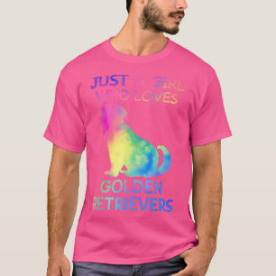 T-shirt Juste une fille qui aime les Golden Retrievers Amo