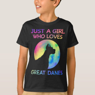 T-shirt Juste Une Fille Qui Aime Les Grands Danois Drôle G