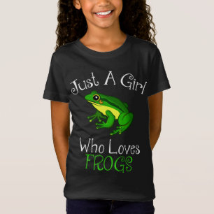 T-Shirt Juste une fille qui aime les grenouilles Amoureux 