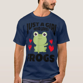 T-shirt Juste Une Fille Qui Aime Les Grenouilles Cute Gren