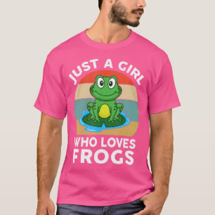 T-shirt Juste une fille qui aime les grenouilles Herpétolo