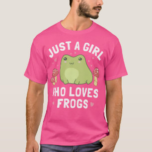 T-shirt Juste une fille qui aime les grenouilles Kawaii An