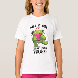 T-shirt Juste une fille qui aime les grenouilles mignonne 