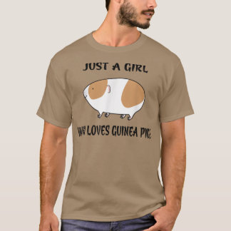 T-shirt Juste Une Fille Qui Aime Les Guinéens Cochons Amou