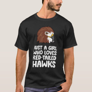 T-shirt Juste une fille qui aime les Hawks à queue rouge