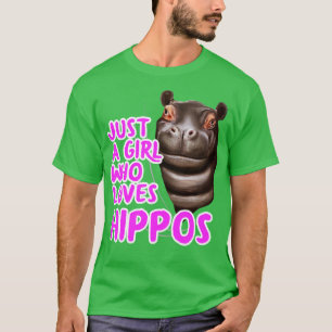 T-shirt Juste Une Fille Qui Aime Les Hippopotames
