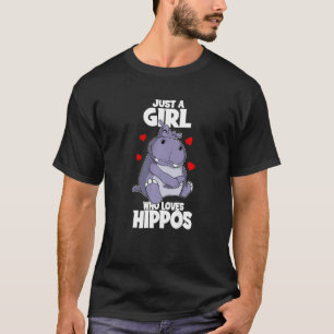 T-shirt Juste Une Fille Qui Aime Les Hippopotames
