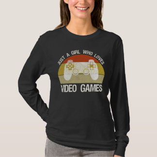 T-shirt Juste Une Fille Qui Aime Les Jeux Vidéo