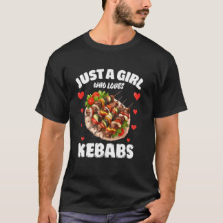 T-shirt Juste une fille qui aime les Kebab, Amoureuse de K