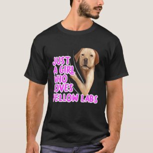 T-shirt Juste Une Fille Qui Aime Les Labs Jaunes Vêtements