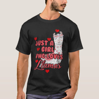 T-shirt Juste une fille qui aime les lamas