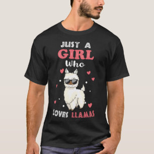 T-shirt Juste une fille qui aime les lamas - Drôle Llama L