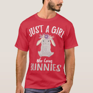 T-shirt Juste Une Fille Qui Aime Les Lapins Cadeaux De Lap