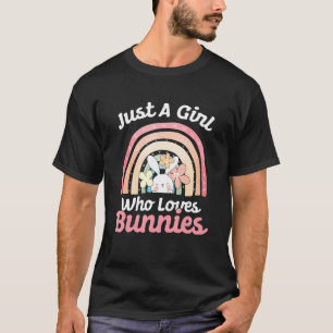T-shirt Juste Une Fille Qui Aime Les Lapins Rabbit