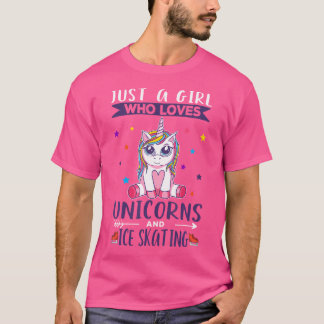 T-shirt Juste Une Fille Qui Aime Les Licornes Et Le Patina