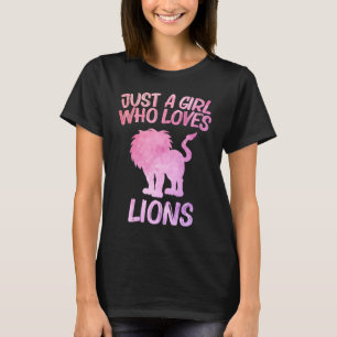 T-shirt Juste Une Fille Qui Aime Les Lions Pour Les Femmes