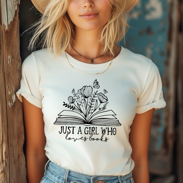 T-shirt Juste une fille qui aime les livres (Créateur téléchargé)