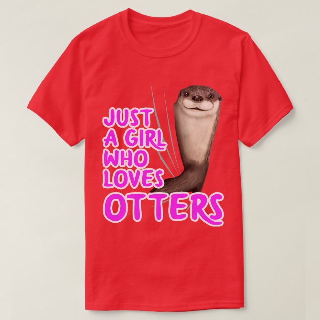 T-shirt Juste Une Fille Qui Aime Les Loutres (Design devant)