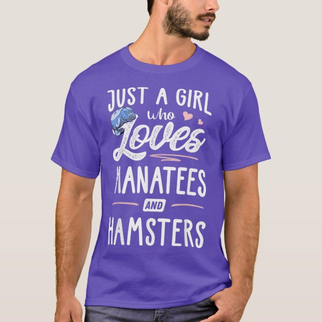 T-shirt Juste Une Fille Qui Aime Les Manatées Et Hamsters  (Devant)
