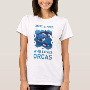 T-shirt Juste Une Fille Qui Aime Les Orques Drôle Orca