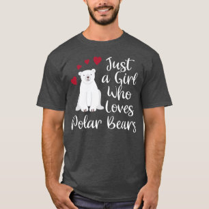 T-shirt Juste Une Fille Qui Aime Les Ours Polaires Animal