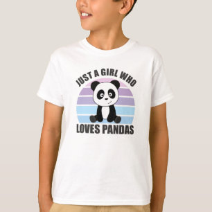 T-shirt Juste Une Fille Qui Aime Les Pandas Les Animaux Do