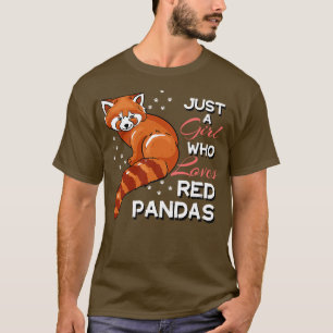 T-shirt Juste une fille qui aime les pandas rouges 3